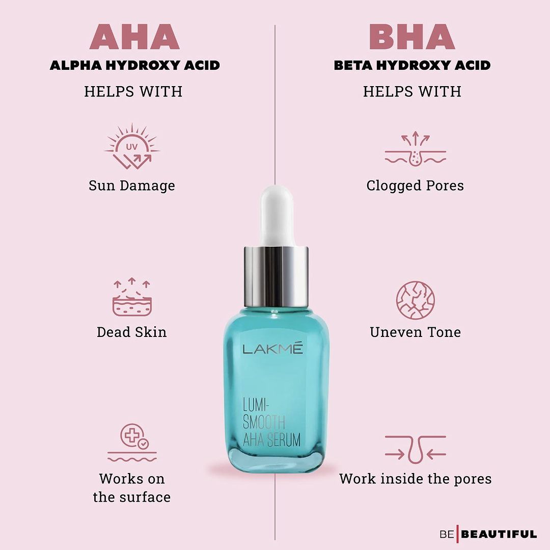 Lakme 8% AHA-BHA-PHA+ Complex Lumi Smooth Serum for Luminous Skin & Improved, Smooth Skin Texture , 30ML