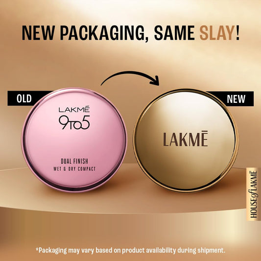 Lakme 9 to 5 Primer with Matte Powder Foundation Compact, Ivory Cream, 9g