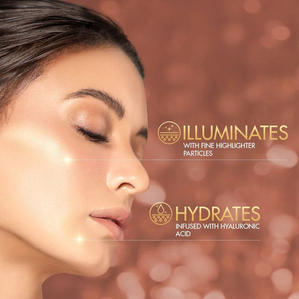 Lakme Lumi Lit Cream - Face Cream with Moisturizer + Highlighter, enriched with Niacinamide & Hyaluronic Acid - Gold, 60g