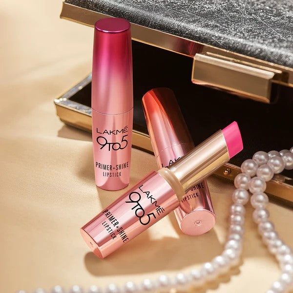 LAKMÉ 9 TO 5 PRIMER + SHINE LIPSTICK -Retro Red