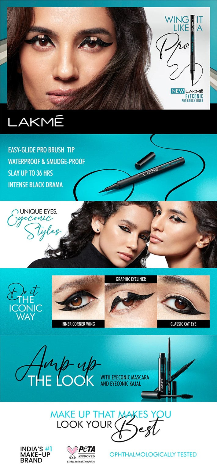 LAKMÉ EYECONIC PRO BRUSH LINER Black