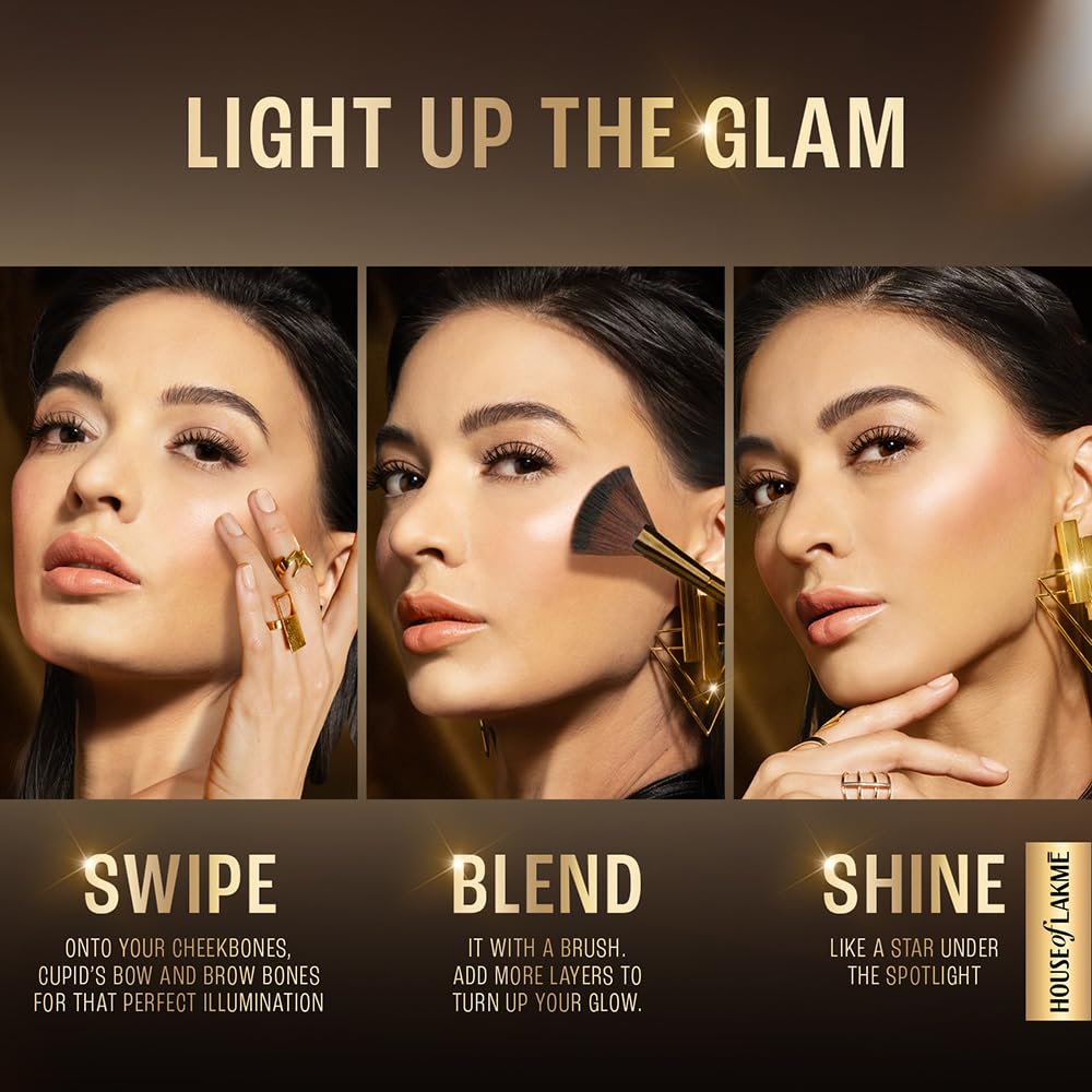 Lakme Glitterati Marble Highlighter 01 - Gold Goddess 7g