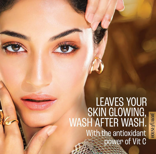 Lakme Vitamin C Brilliance Facewash 100g | Vitamin C Face Wash for Glowing and Brighter Skin | 100% Soap Free Cleanser