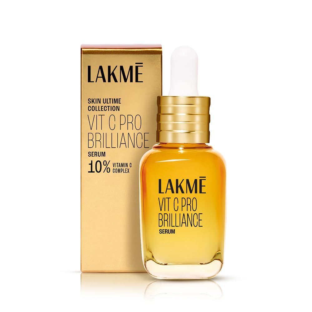 LAKMĒ VIT C BRILLANCE SERUM, 10% VIT C COMPLEX, GLASS SKIN IN 21 DAYS, TIGHTER BRIGHTER SKIN, 15ml