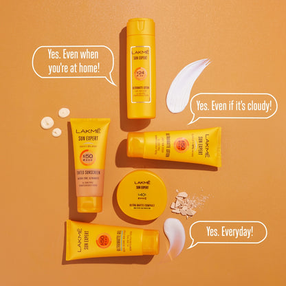 Lakme Sun Expert SPF 50 PA+++ Light Weight Gel Sunscreen, Blocks Upto 97% Harmful Sunrays,100g