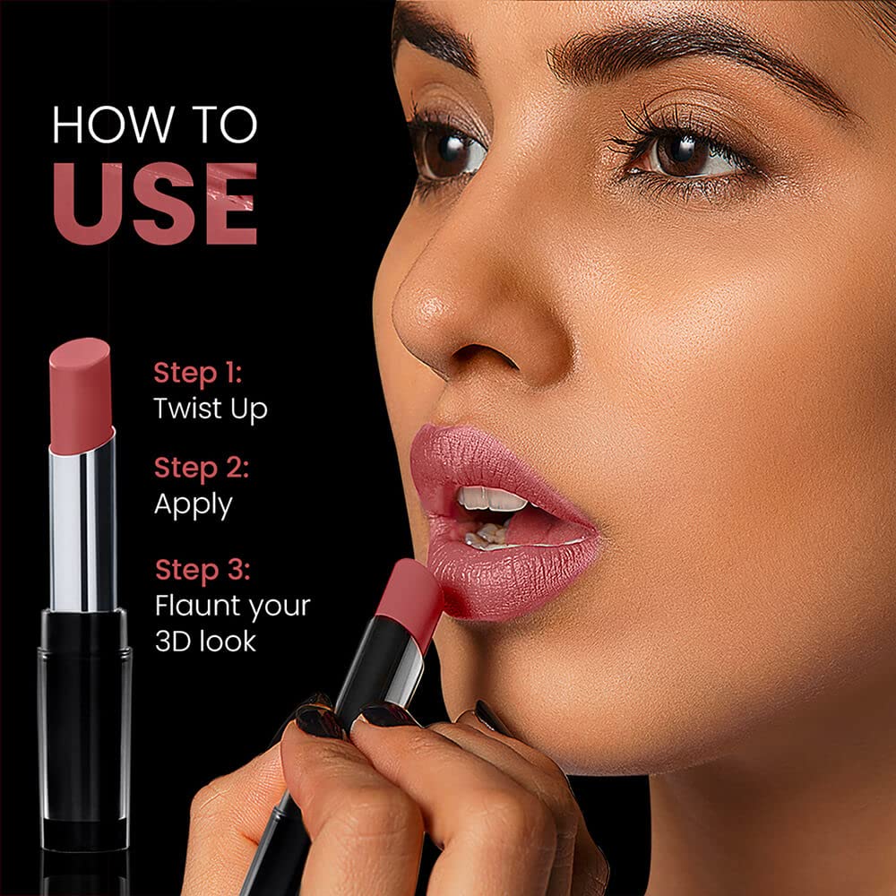 Products Lakmé Absolute 3D Matte Lip Colour NUDE BRICK