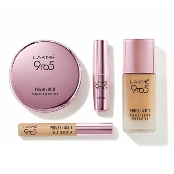 Lakme 9To5 Primer + Matte Perfect Cover Foundation,Neutral Chestnut N360