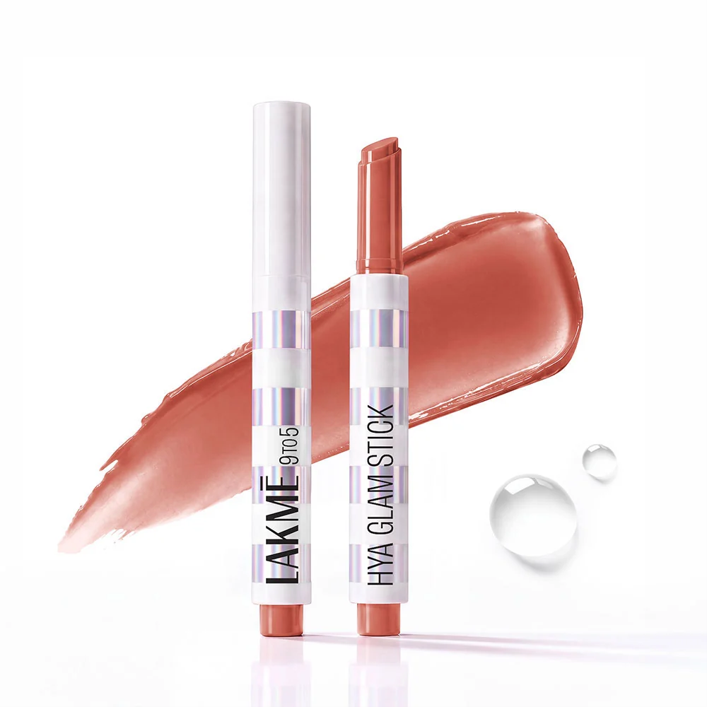 Lakmē 9to5 Hya Glam Plump+Shine Clickstick, Hyaluronic acid & ceramides - BLUSH AFFAIR