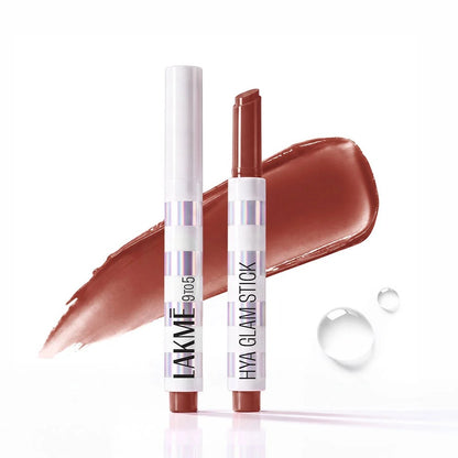 Lakmē 9to5 Hya Glam Plump+Shine Clickstick, Hyaluronic acid & ceramides - BOSS BROWN