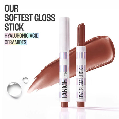 Lakmē 9to5 Hya Glam Plump+Shine Clickstick, Hyaluronic acid & ceramides - BOSS BROWN