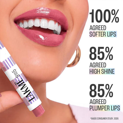 Lakmē 9to5 Hya Glam Plump+Shine Clickstick, Hyaluronic acid & ceramides - BOSS BROWN