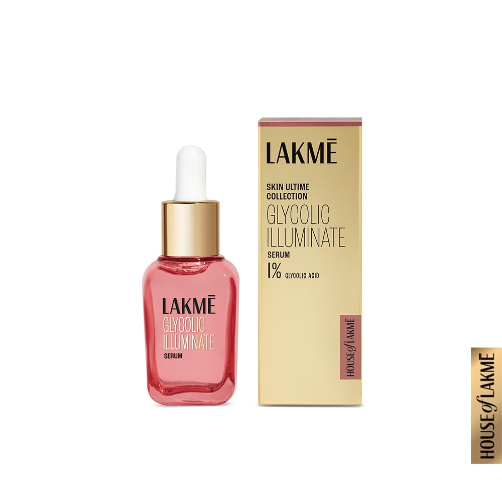 Lakme Glycolic Illuminate Serum with 1% Glycolic Acid Reduces Dullness & Improves Texture, 15ml