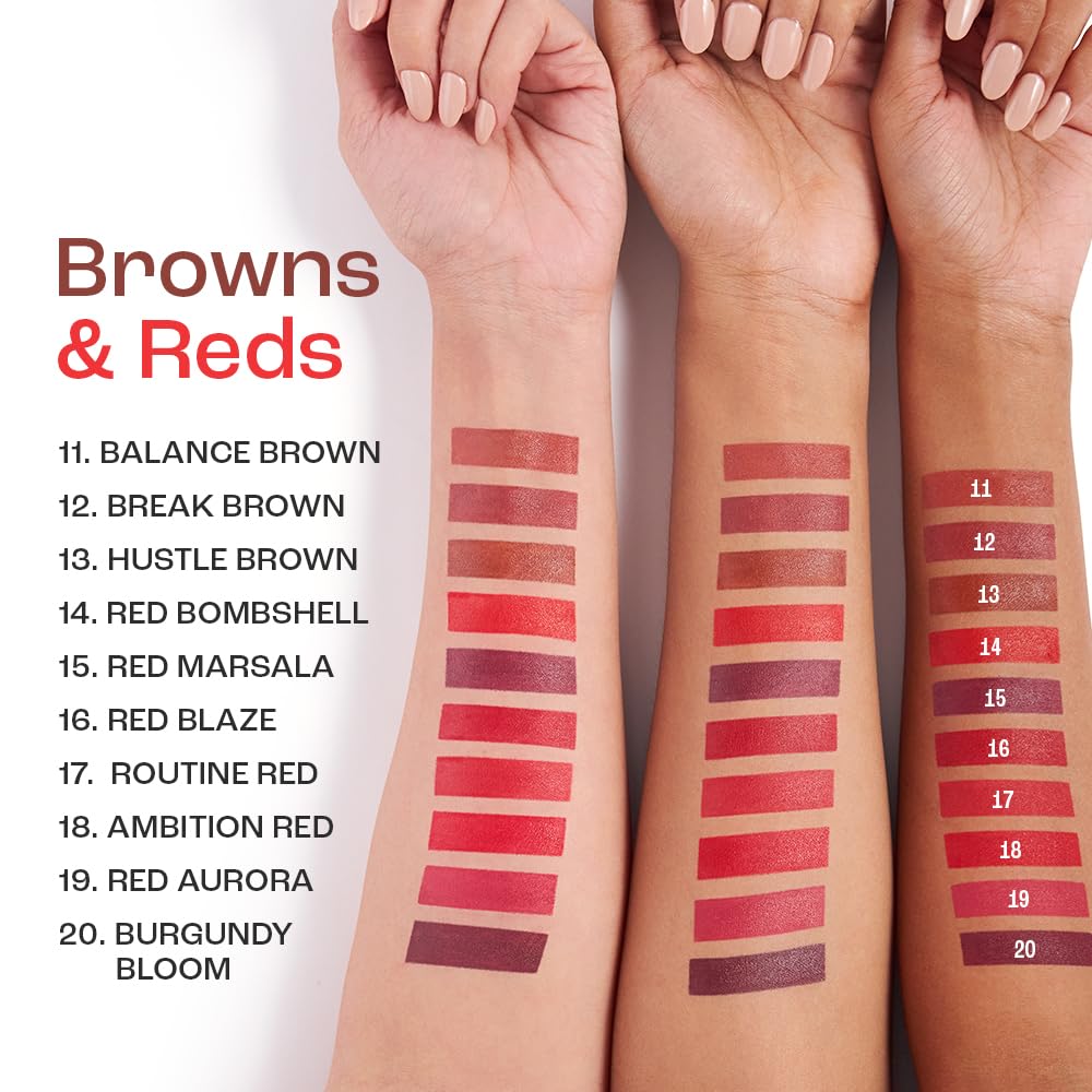 Lakme 9 to 5 Forever Matte Lip Crayon, HUSTLE BROWN, with Vitamin C, Long-lasting Hydration