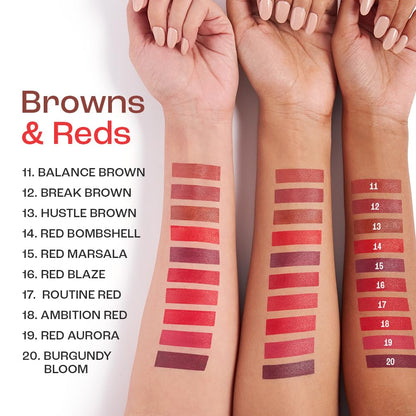Lakme 9 to 5 Forever Matte Lip Crayon, HUSTLE BROWN, with Vitamin C, Long-lasting Hydration