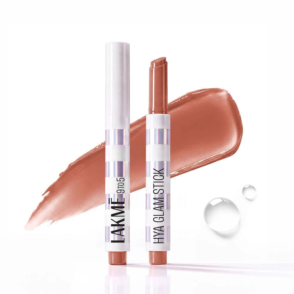 Lakmē 9to5 Hya Glam Plump+Shine Clickstick, Hyaluronic acid & ceramides - MOCHA MUSE