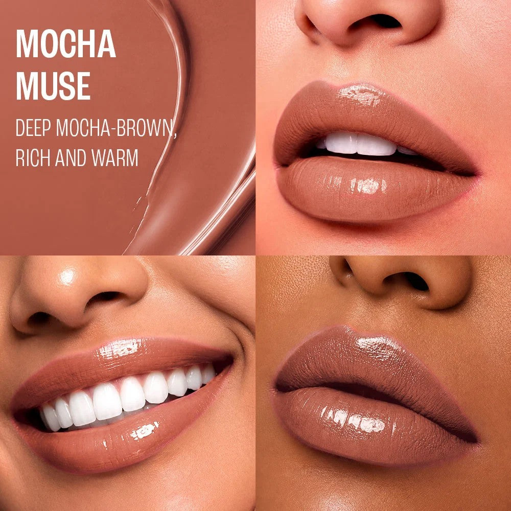 Lakmē 9to5 Hya Glam Plump+Shine Clickstick, Hyaluronic acid & ceramides - MOCHA MUSE
