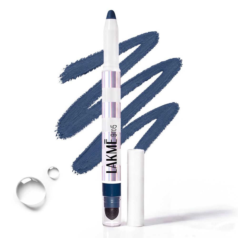 Lakmē 9to5 Hya Glam Liner + Shadow Eye Duo with Hyaluronic acid & Vitamin E - STELLAR BLUE