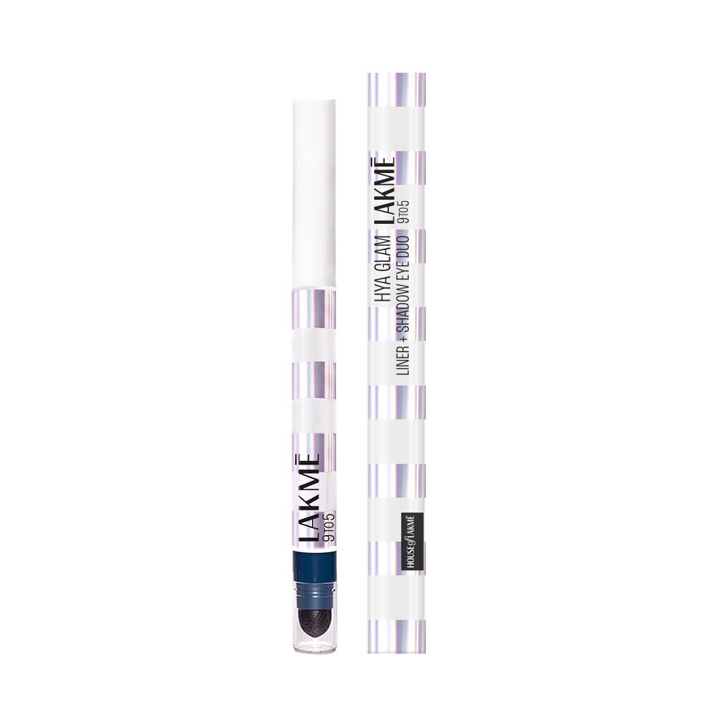 Lakmē 9to5 Hya Glam Liner + Shadow Eye Duo with Hyaluronic acid & Vitamin E - STELLAR BLUE