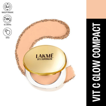 LAKMĒ VITC SUPERGLOW SKIN PERFECTING COMPACT : Nude