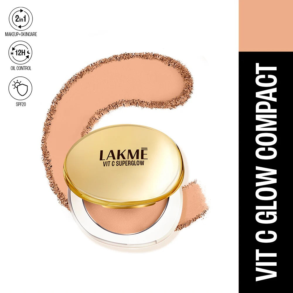 LAKMĒ VITC SUPERGLOW SKIN PERFECTING COMPACT -Colour: Cinnamon