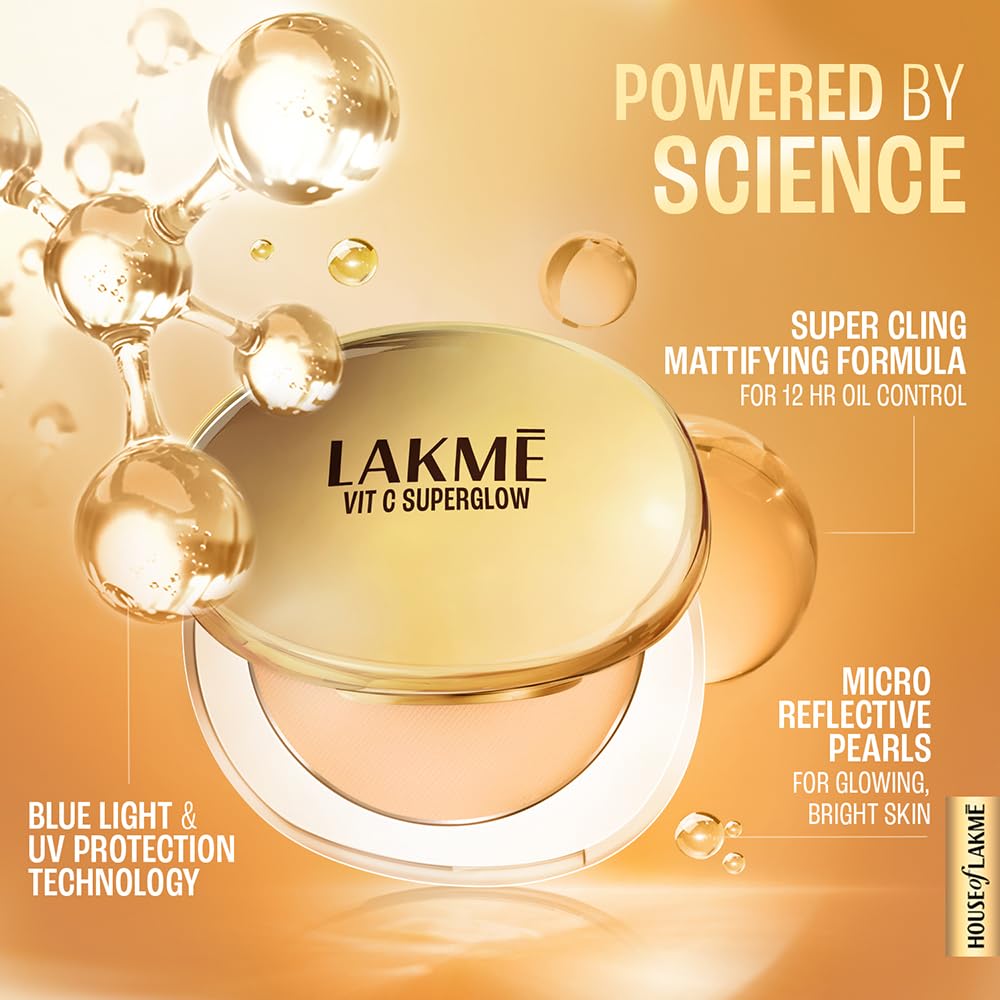 LAKMĒ VITC SUPERGLOW SKIN PERFECTING COMPACT : Nude