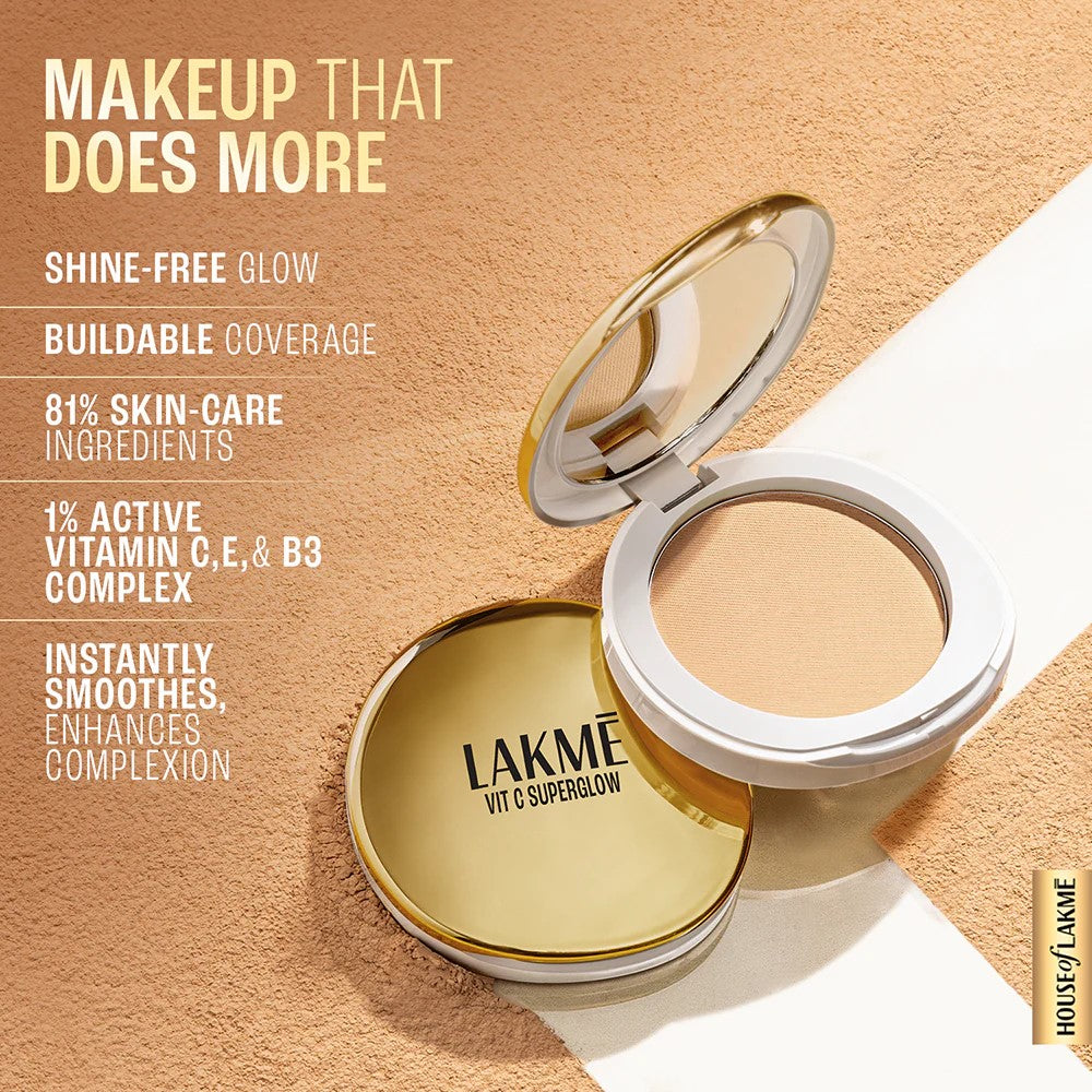 LAKMÉ Superglow Vit C Compact - Sand 8gm