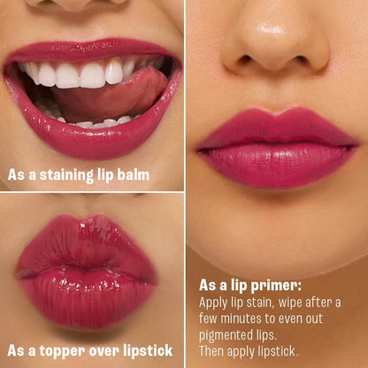 Lakme 9to5 Hya Beach Edit Lip Gloss Stain - 5 Cherry Cola Long Lasting Stain, For Soft and Nourished Lips, with Linoleic Acid & Hyaluronic Acid, SPF 15...