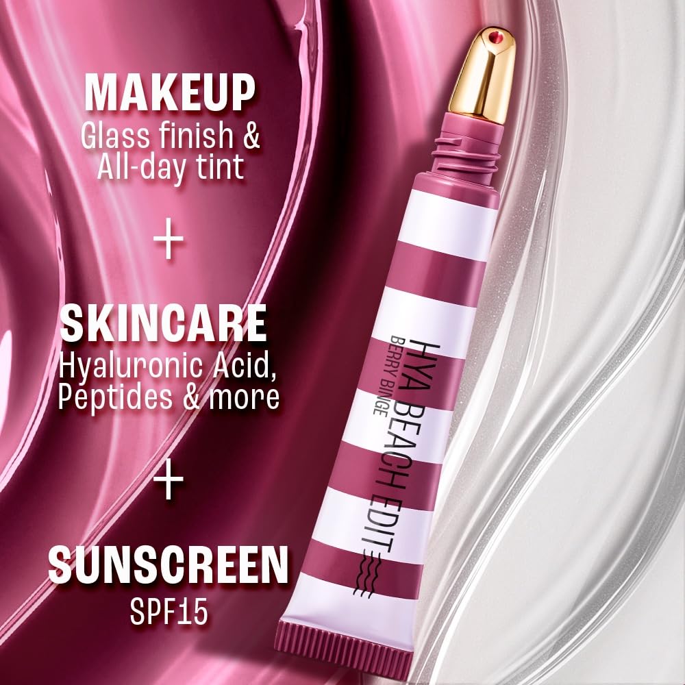 Lakme 9to5 Hya Beach Edit Lip Gloss Stain - 4 Berry Binge