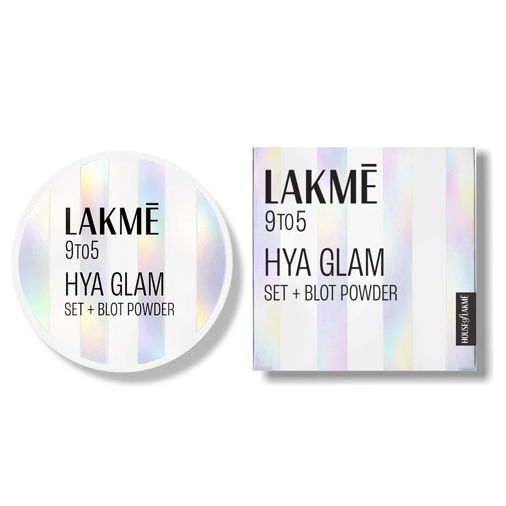 Lakmē 9to5 Hya Glam Instant Set + Blot Powder with Hyaluronic Acid