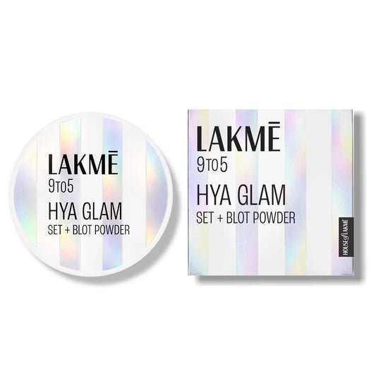 Lakmē 9to5 Hya Glam Instant Set + Blot Powder with Hyaluronic Acid