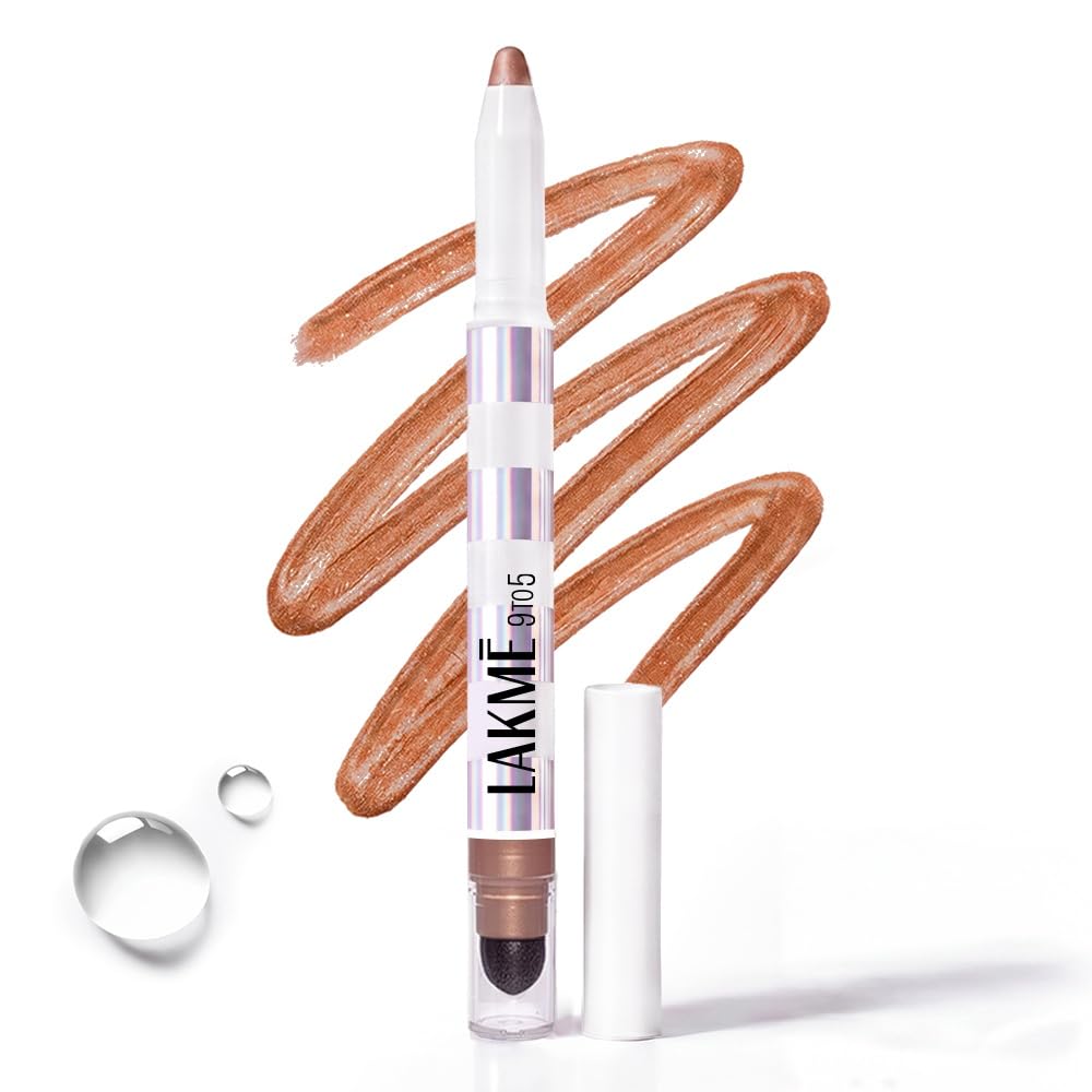 Lakmē 9to5 Hya Glam Liner + Shadow Eye Duo with Hyaluronic acid & Vitamin E - BLUSHED GOLD