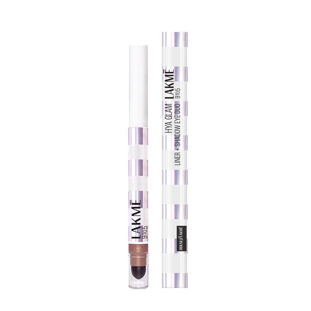 Lakmē 9to5 Hya Glam Liner + Shadow Eye Duo with Hyaluronic acid & Vitamin E - BLUSHED GOLD