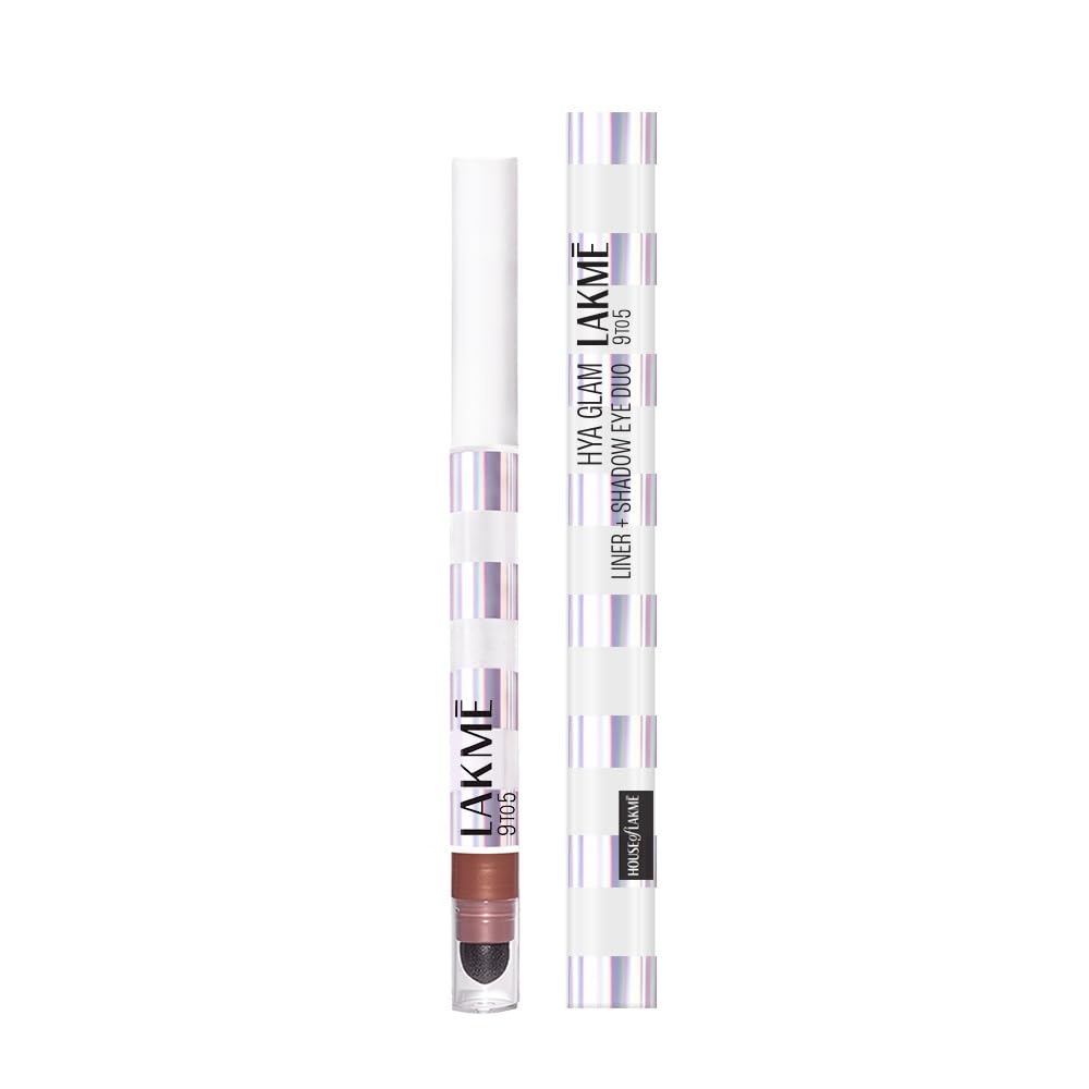 Lakmē 9to5 Hya Glam Liner + Shadow Eye Duo with Hyaluronic acid & Vitamin E - VELVET BRONZE