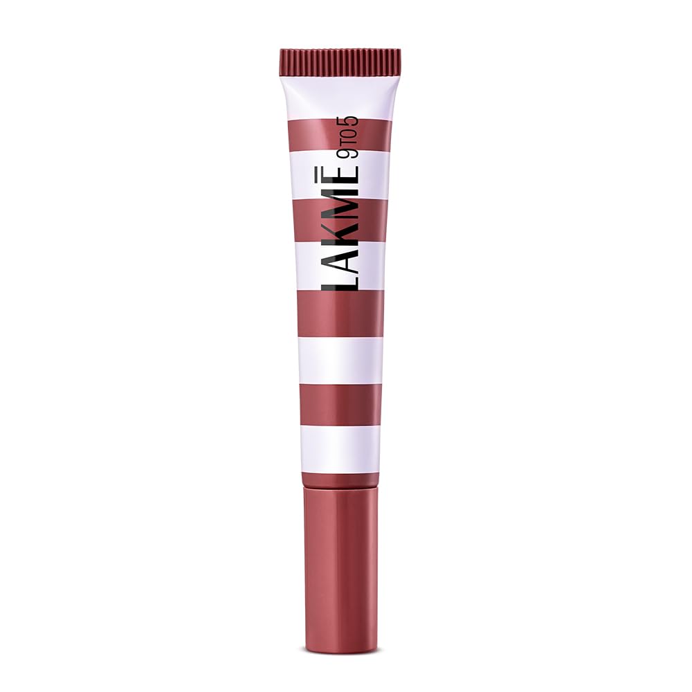 Lakme 9to5 Hya Beach Edit Lip Gloss Stain - 5 Cherry Cola Long Lasting Stain, For Soft and Nourished Lips, with Linoleic Acid & Hyaluronic Acid, SPF 15...
