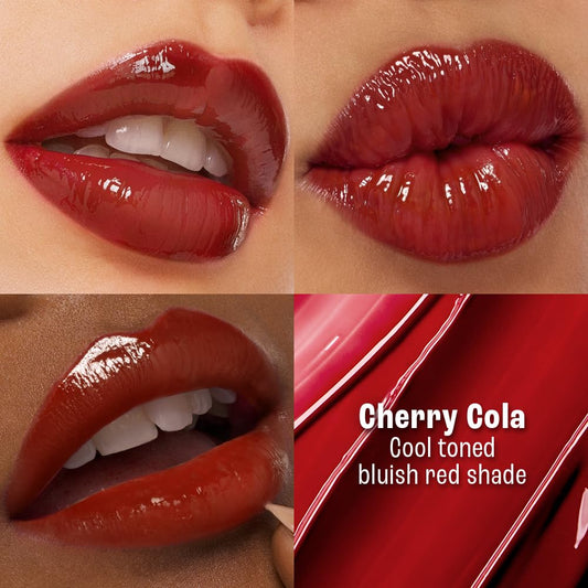 Lakme 9to5 Hya Beach Edit Lip Gloss Stain - 5 Cherry Cola Long Lasting Stain, For Soft and Nourished Lips, with Linoleic Acid & Hyaluronic Acid, SPF 15...