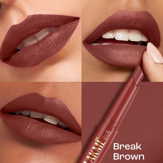 Lakme 9 to 5 Forever Matte Lip Crayon, BREAK BROWN