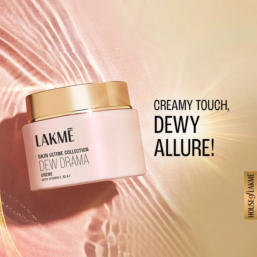 LAKMĒ DEW DRAMA GEL CREME, PRO-CERAMIDES, VIT E + VIT B3 + VIT F 50G