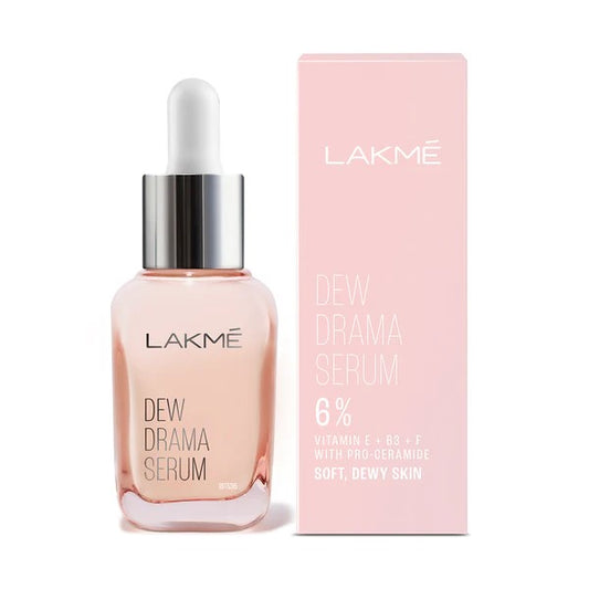 Lakme Dew Drama Serum with 6% Vit B3, E, F & Pro-Ceramides for Skin Barrier & Dewy Radiance
