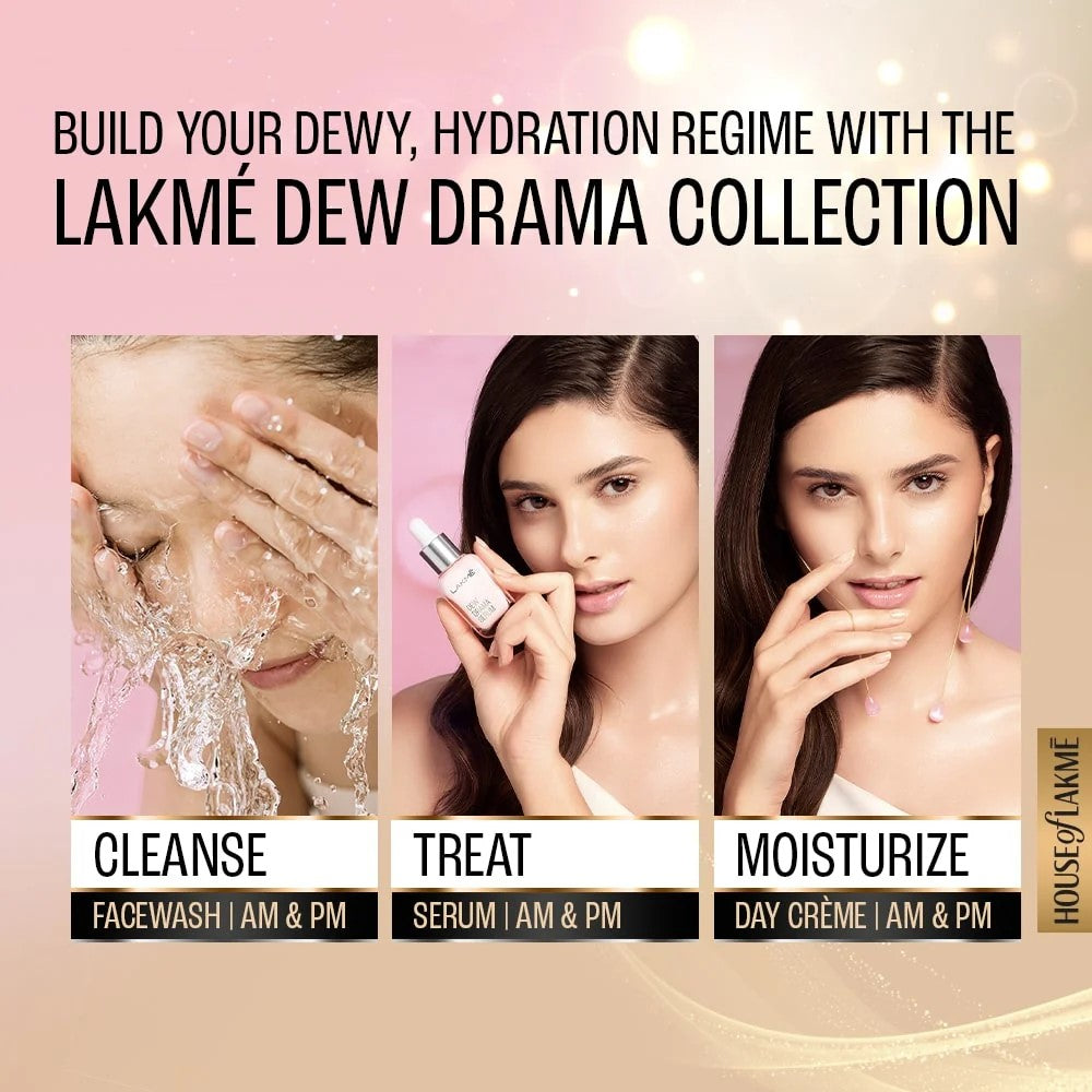 LAKMĒ DEW DRAMA GEL CREME, PRO-CERAMIDES, VIT E + VIT B3 + VIT F 50G