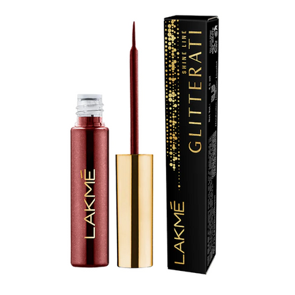 LAKMÉ GLITTERATI COLLECTION SHINE EYELINER - Color: Fearless Brown