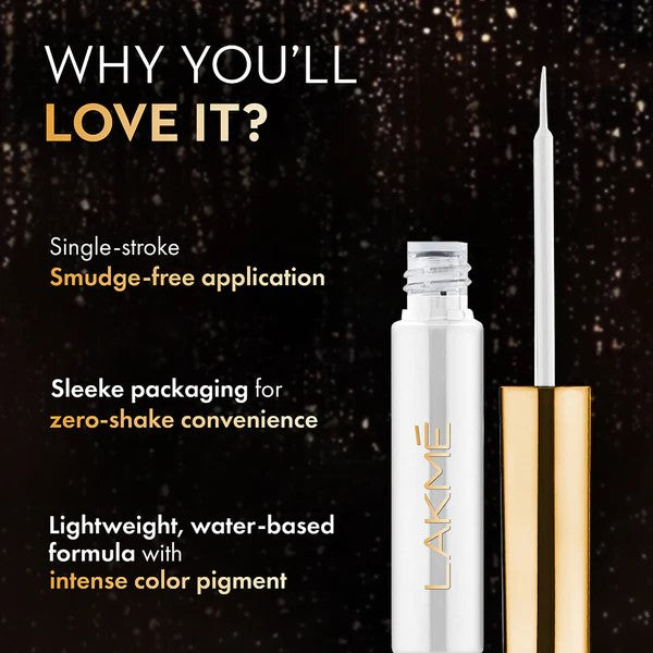 LAKMÉ GLITTERATI COLLECTION SHINE EYELINER  Colour: Etheral White