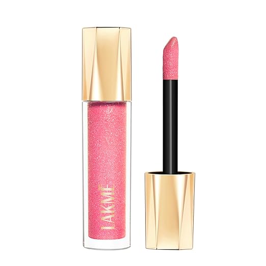 LAKMÉ Glitterati Glossy Lip Glaze Hot Pink Cosmo 5Ml