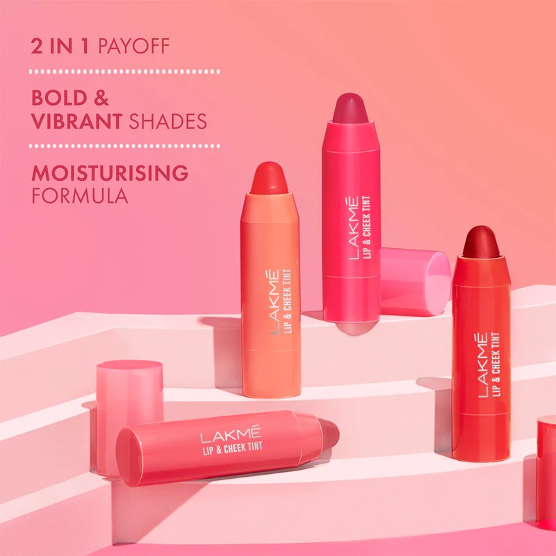 LAKMÉ LIP LOVE LIP & CHEEK TINT -Pretty Pink