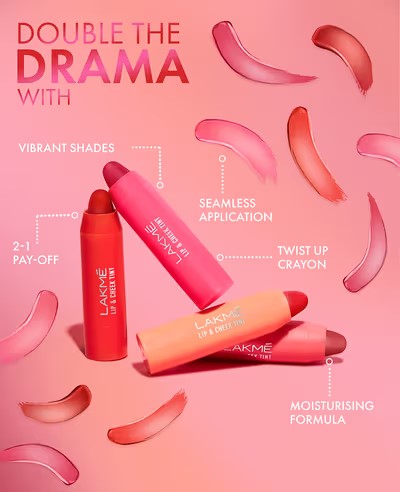 LAKMÉ LIP LOVE LIP & CHEEK TINT -Downton Nude