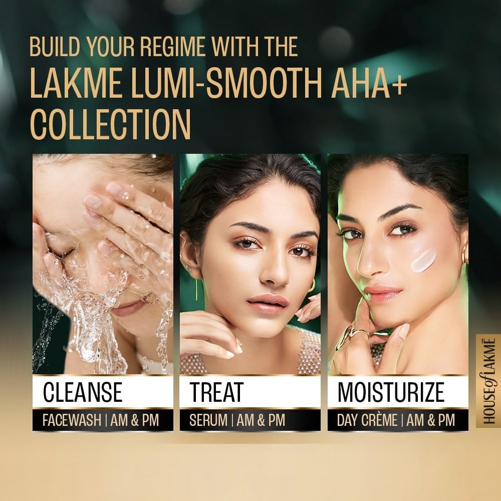 Lumi-Smooth AHA+ Glow up Gang Collection of Cleanser, Serum &; Moisturizer.