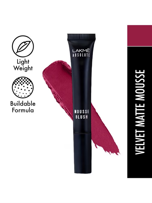 Lakme Absolute Velvet Matte Mousse Blush Purple Hue - 6 ml