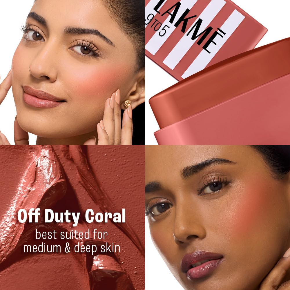 Lakme 9to5 Hya Beach Edit blush Off Duty Coral
