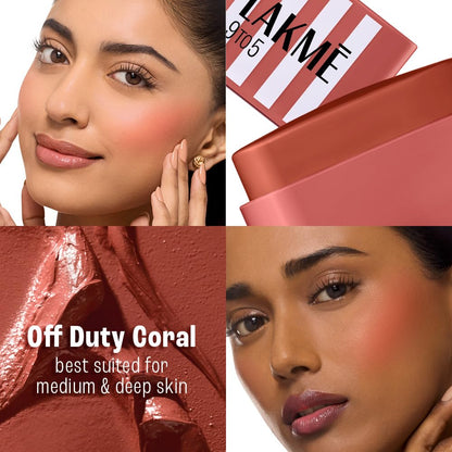 Lakme 9to5 Hya Beach Edit blush Off Duty Coral
