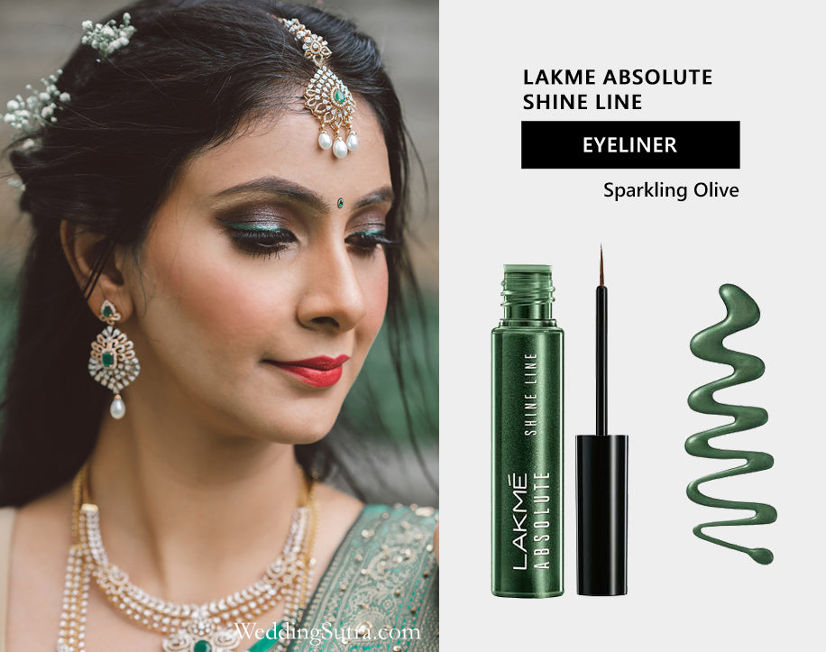 LAKMÉ ABSOLUTE SHINE LINE EYE LINER,SPARKLING Olive - 4.5 ML