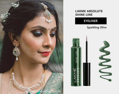 LAKMÉ ABSOLUTE SHINE LINE EYE LINER,SPARKLING Olive - 4.5 ML